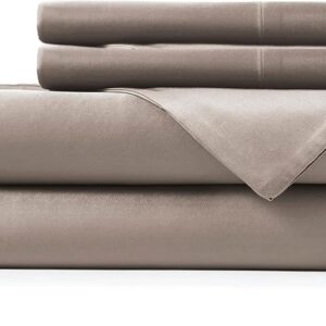 Hotel Sheets Direct 100% Viscose Derived from Bamboo Sheets Queen Size – Cooling Bed Sheets with 2 Pillowcases – Breathable, Moisture Wicking & Silky Soft Sheets Set- Sand