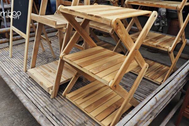 Foldable Bamboo Shelf: Maximize Space with Style!